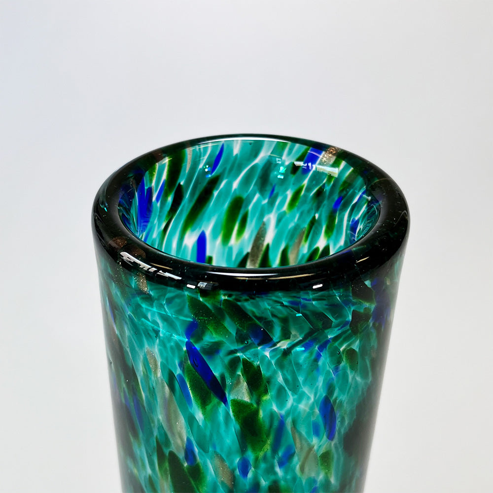 Paua Styled Glass Vase - 24cm