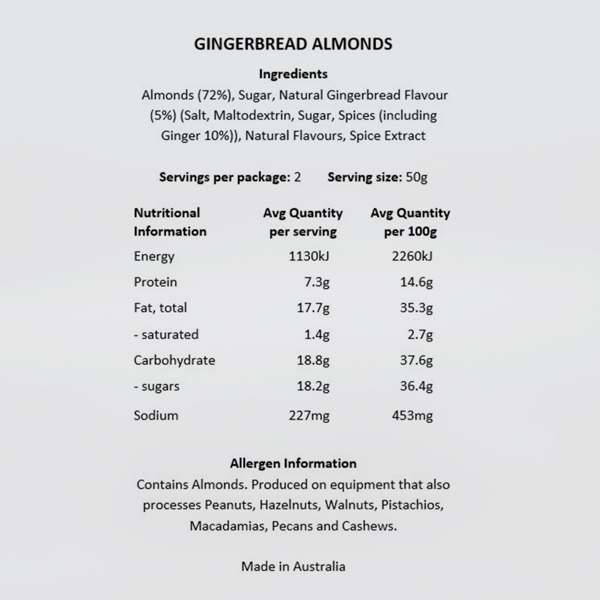 Gingerbread Almond Nut Mix