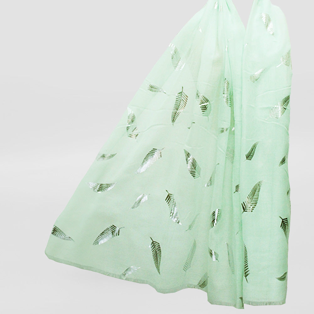 Scarves - 'Silver Fern Foil'