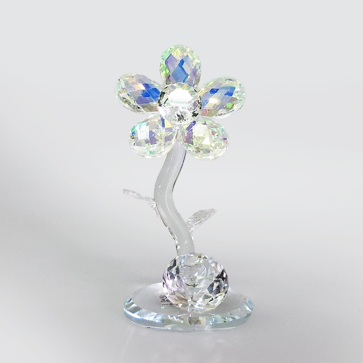 Crystal Glass Iridescent Single Flower