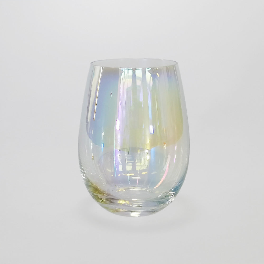Iridescent Stemless Wine Glass - 12cm