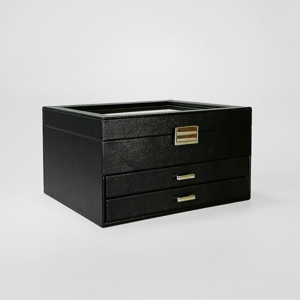 Clear Top Jewellery Boxes With Drawers