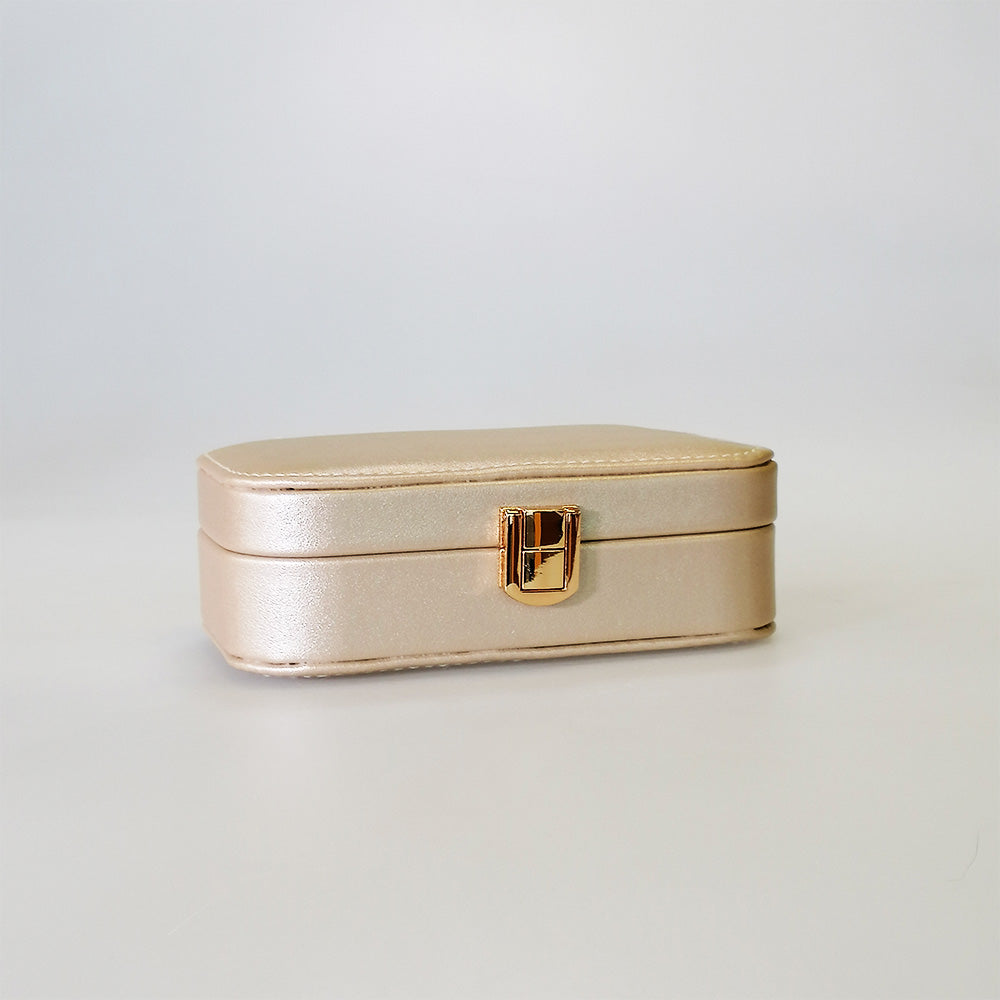 Small Jewellery Box With Mirror - Pearl