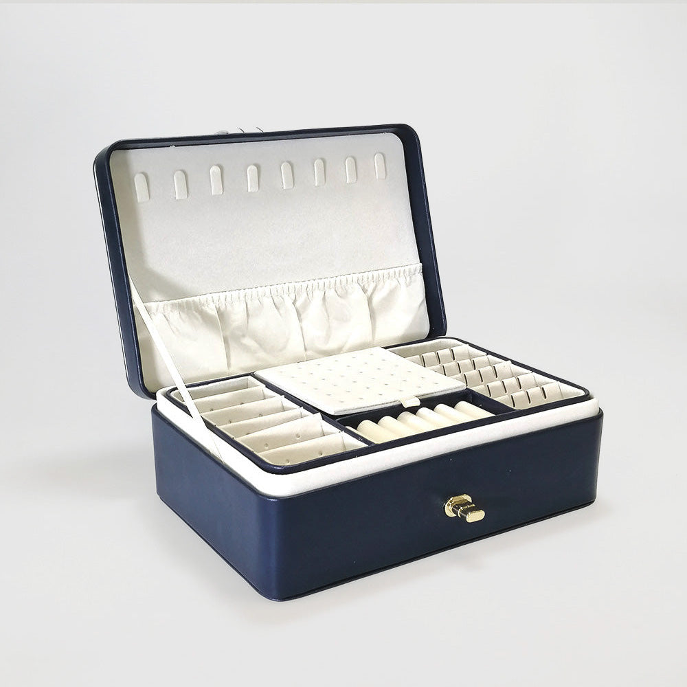 Jewellery Box With Latch - Navy