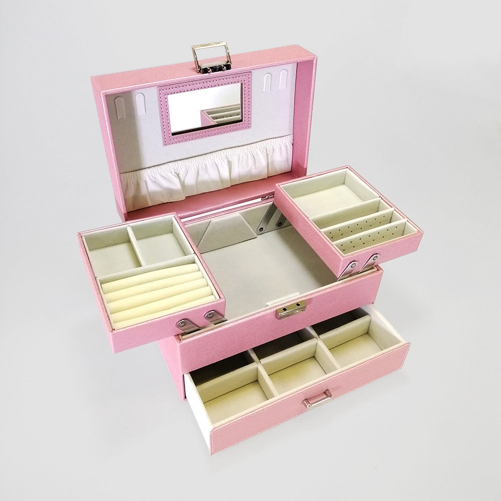 Multi-Level Jewellery Box - Pink