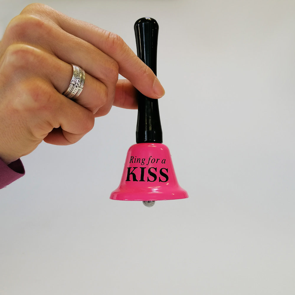 'Ring For A Kiss' Bell - Pink 5.2x12cm