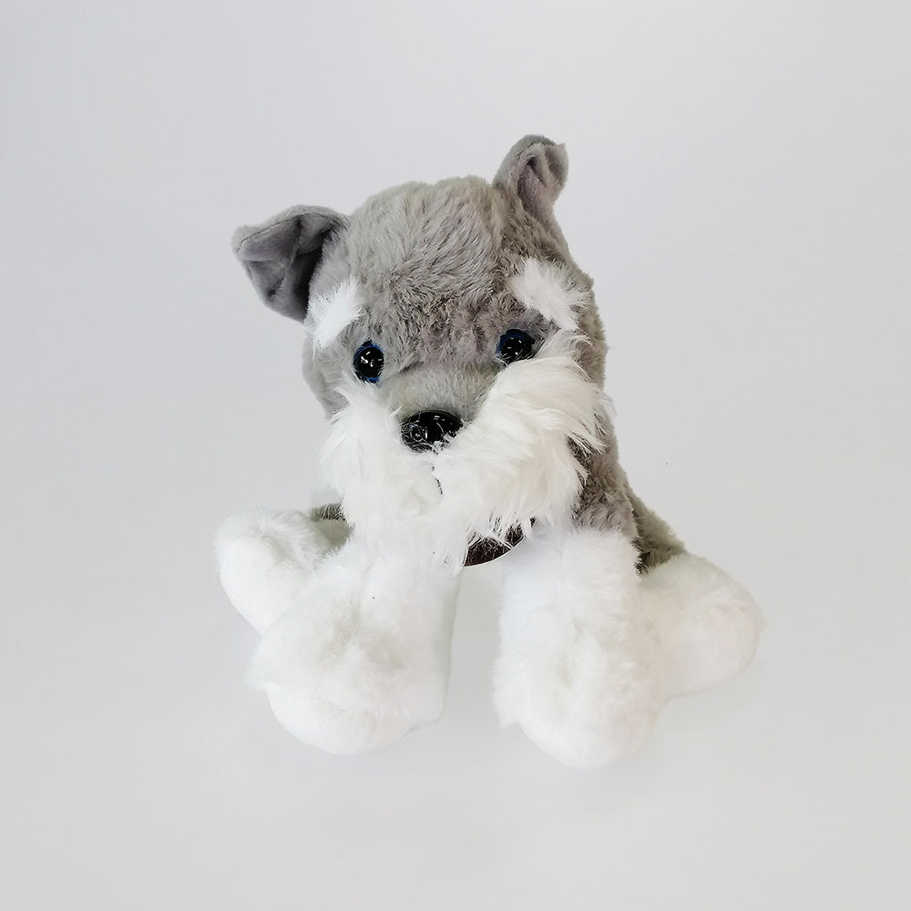 Grey & White Dog Soft Toy