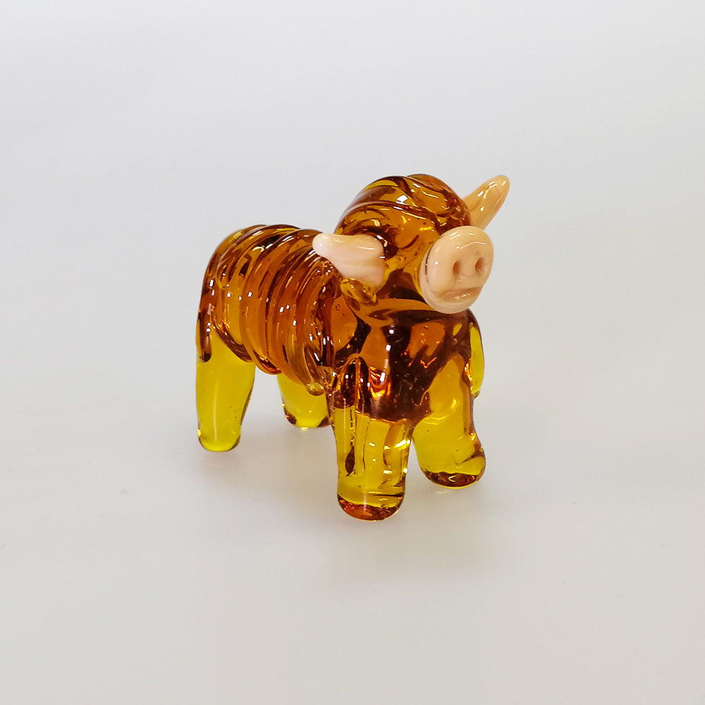 Art Glass 'Highland Cow'