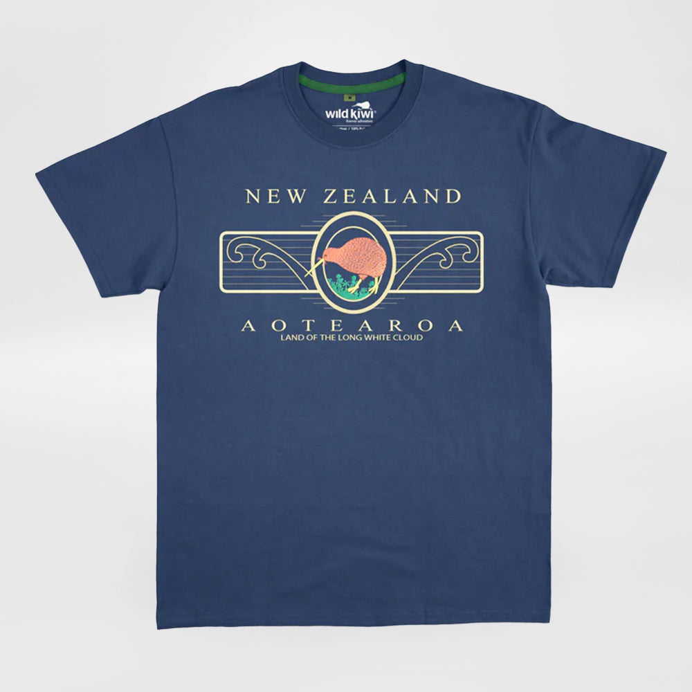 Embroidered 'Koru Kiwi' - Mens T-Shirt