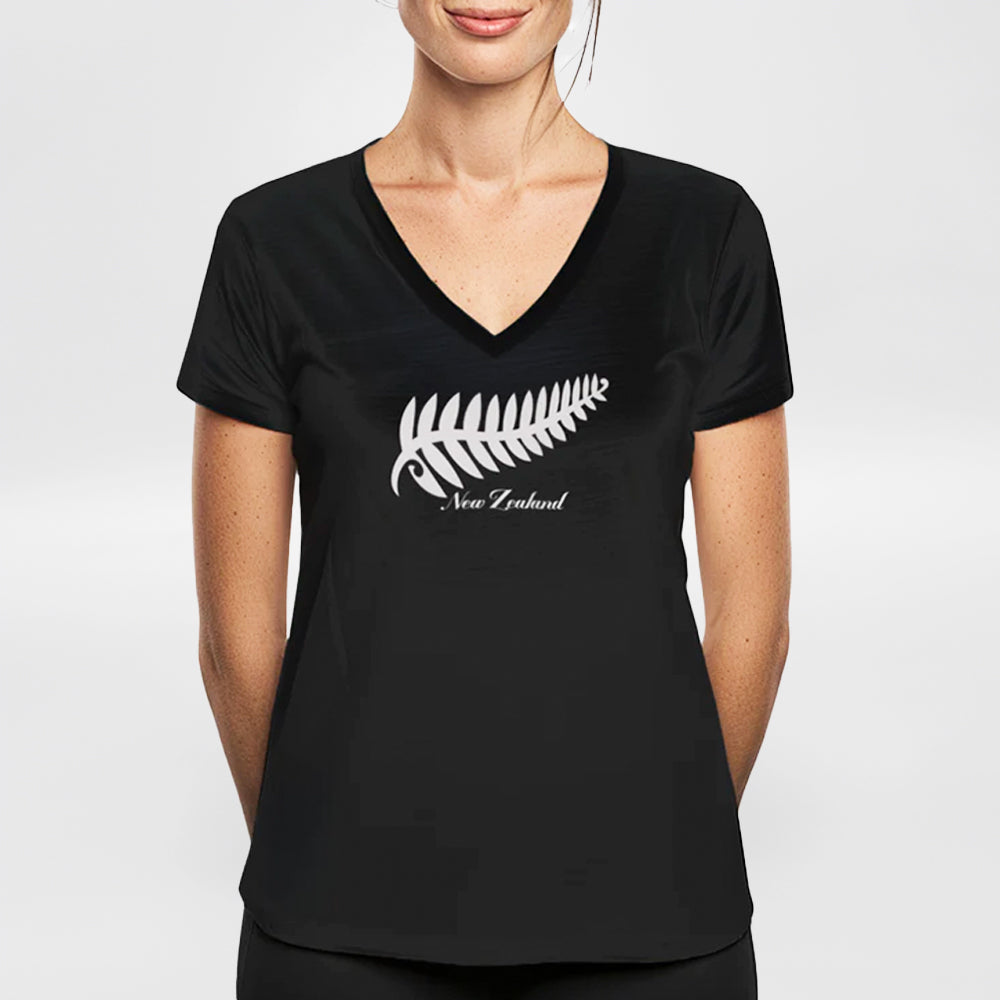 Embroidered Fern - Womens T-Shirt