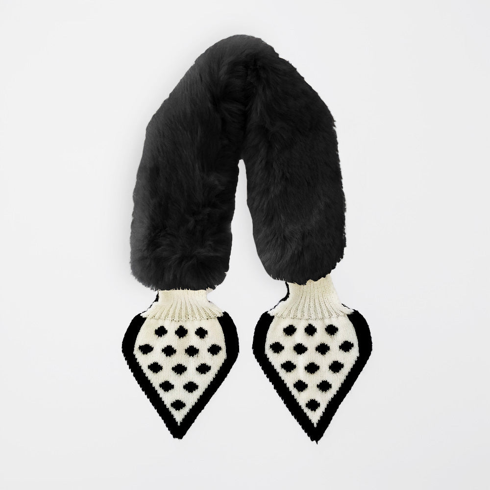 Fur Collar - Spotted Bow