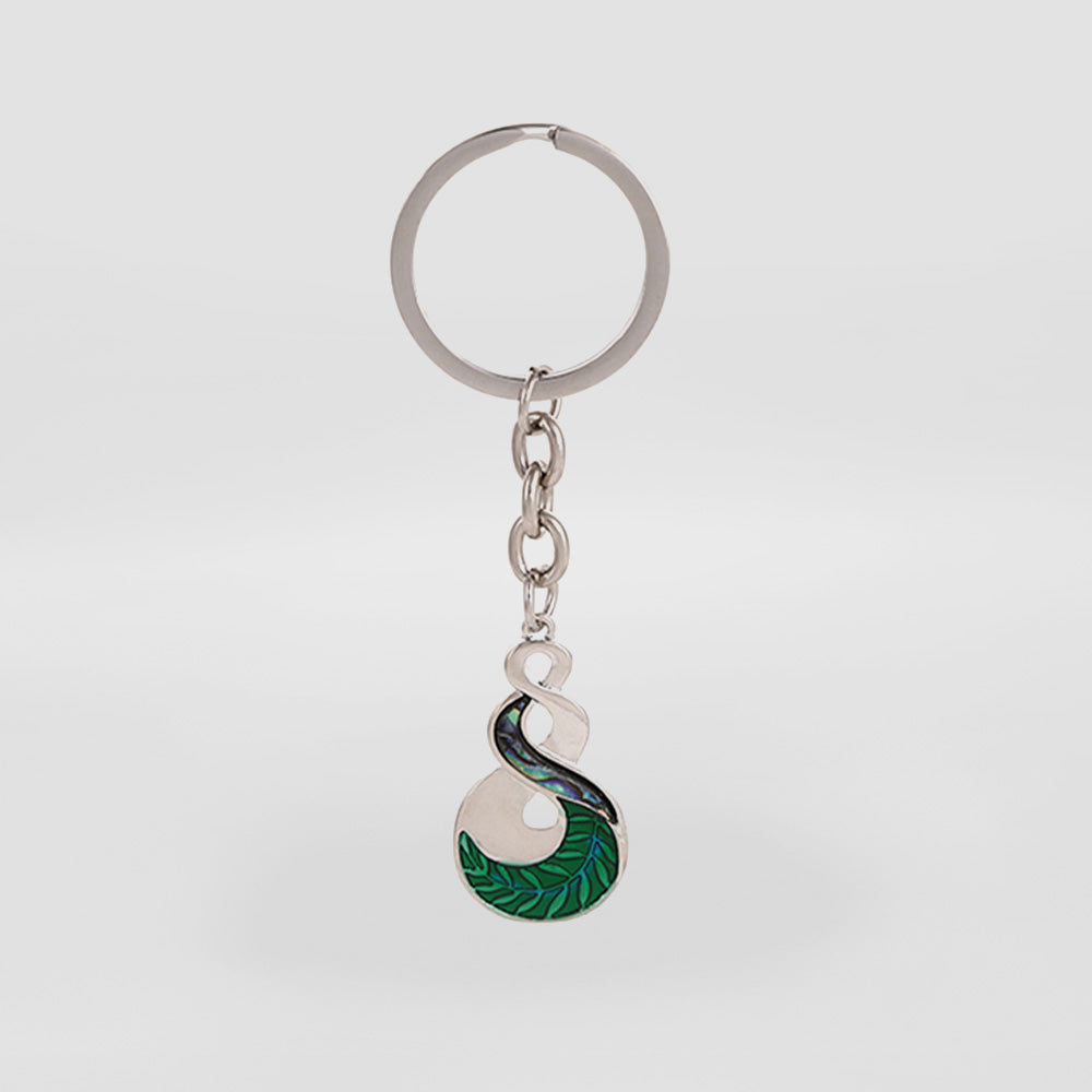 Paua Twist S/Steel Keyring