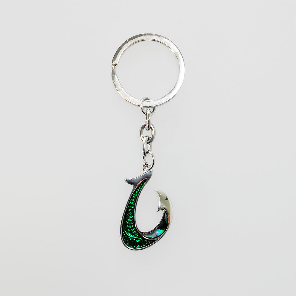 Stainless Paua Hook - Keyring