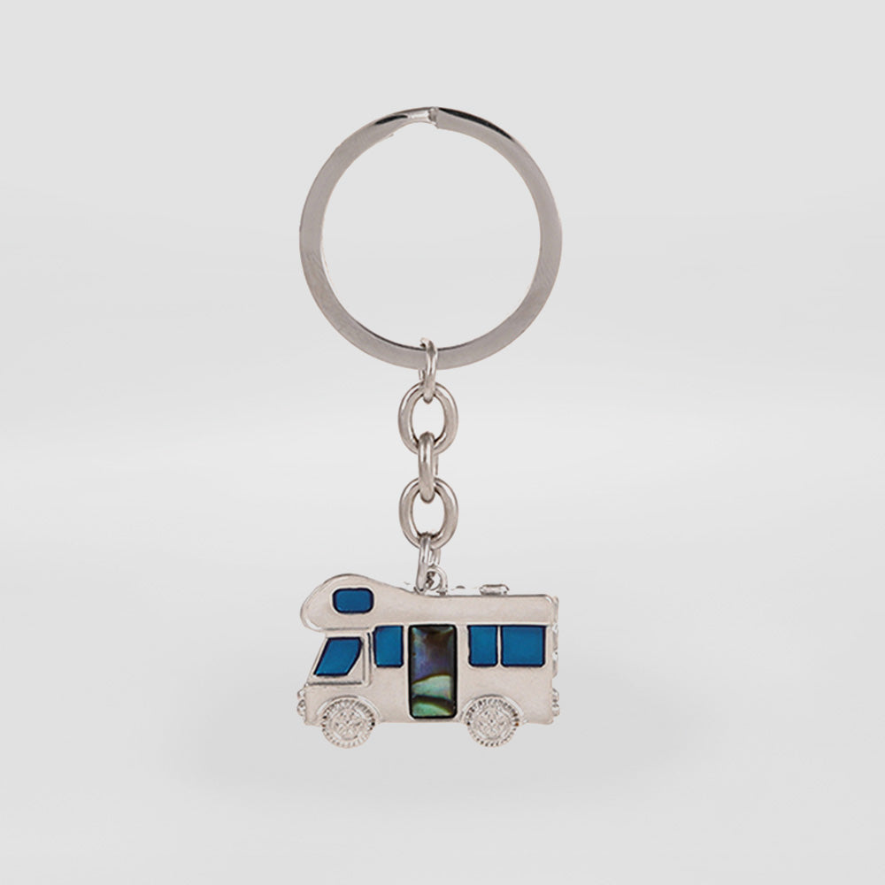 Paua Campervan S/Steel Keyring