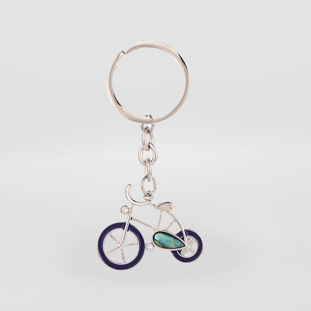 Paua Bike S/Steel Keyrings