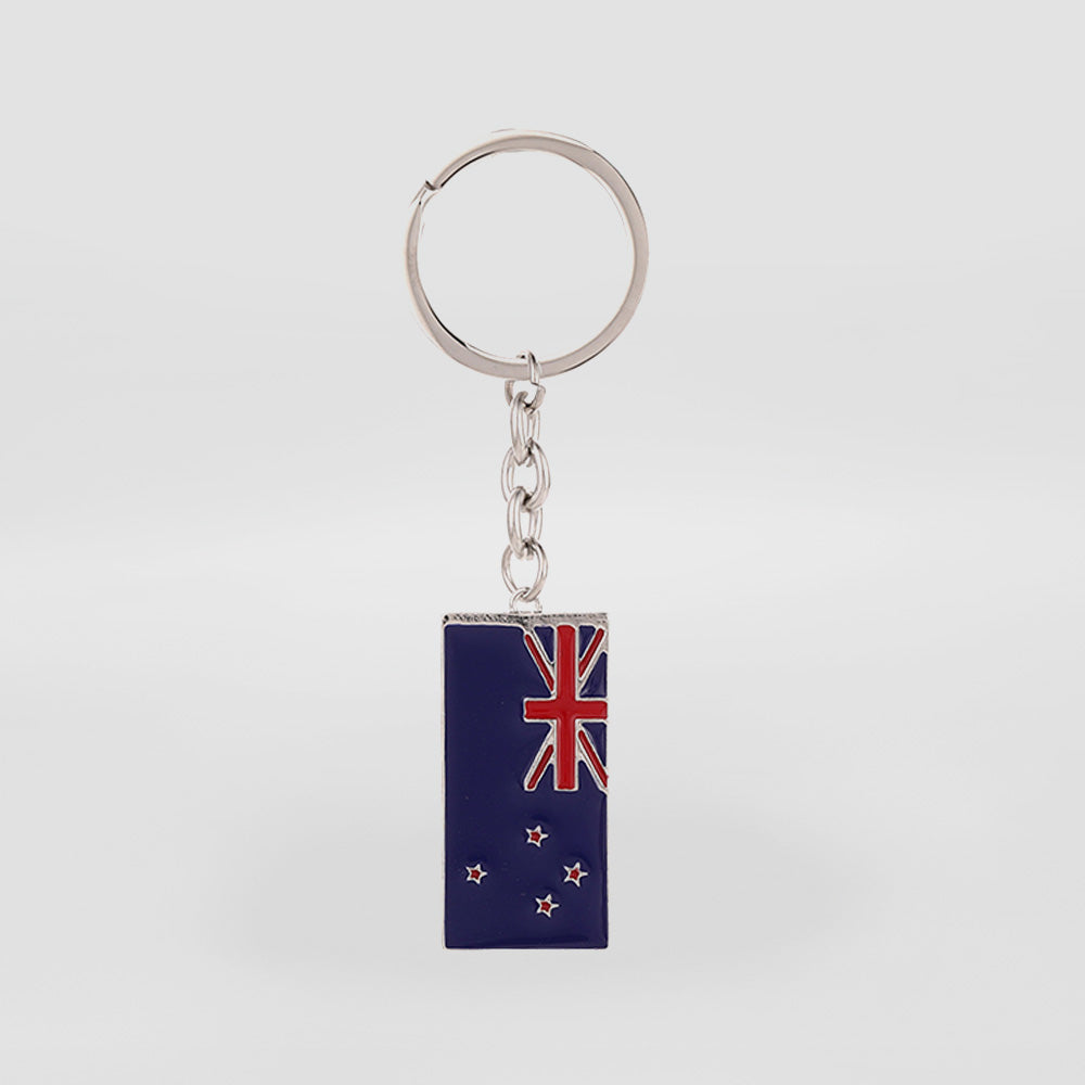 NZ Flag S/Steel Keyrings