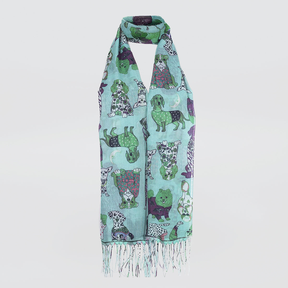 Dog Scarf - Green & Teal