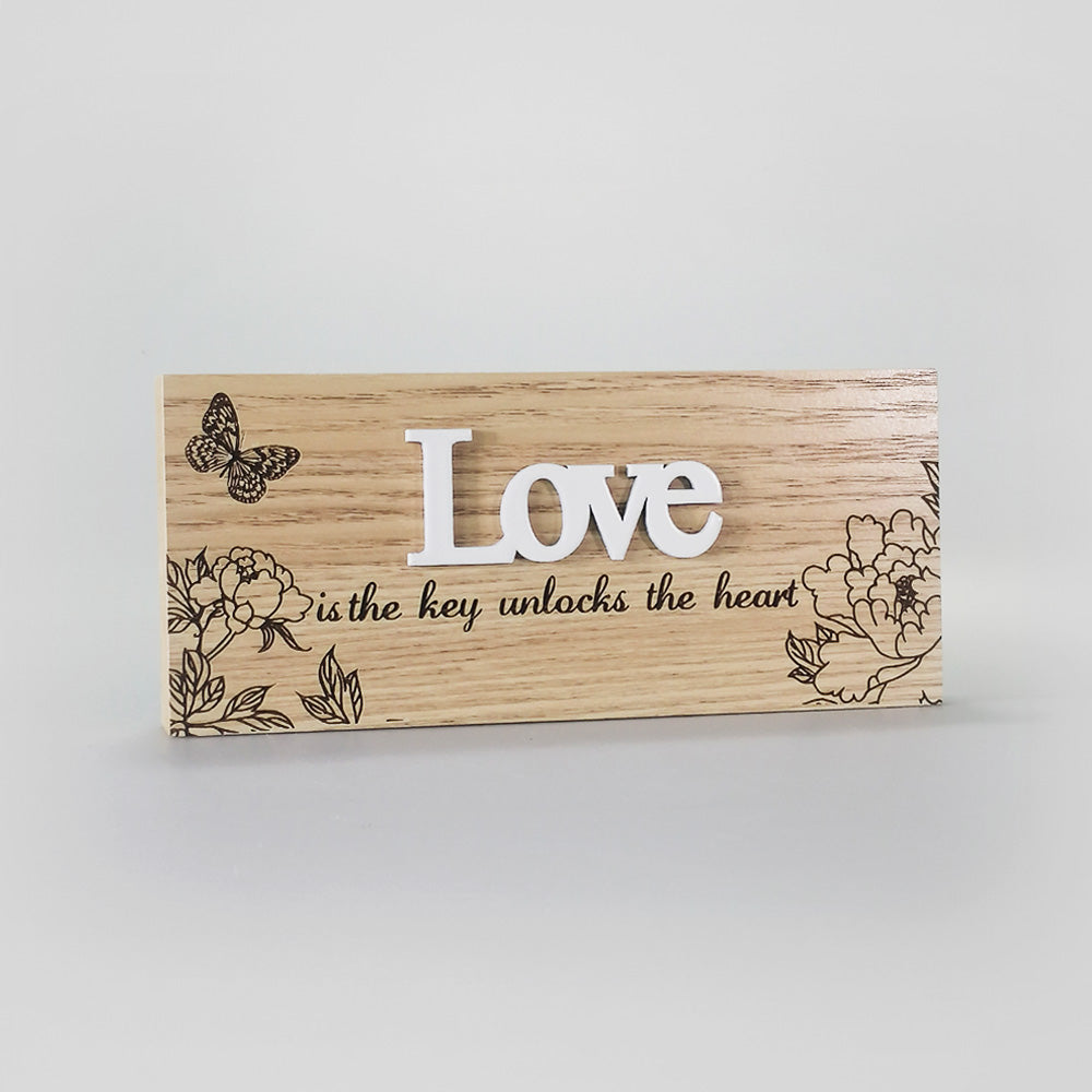 Butterfly Block Sign - 'Love'