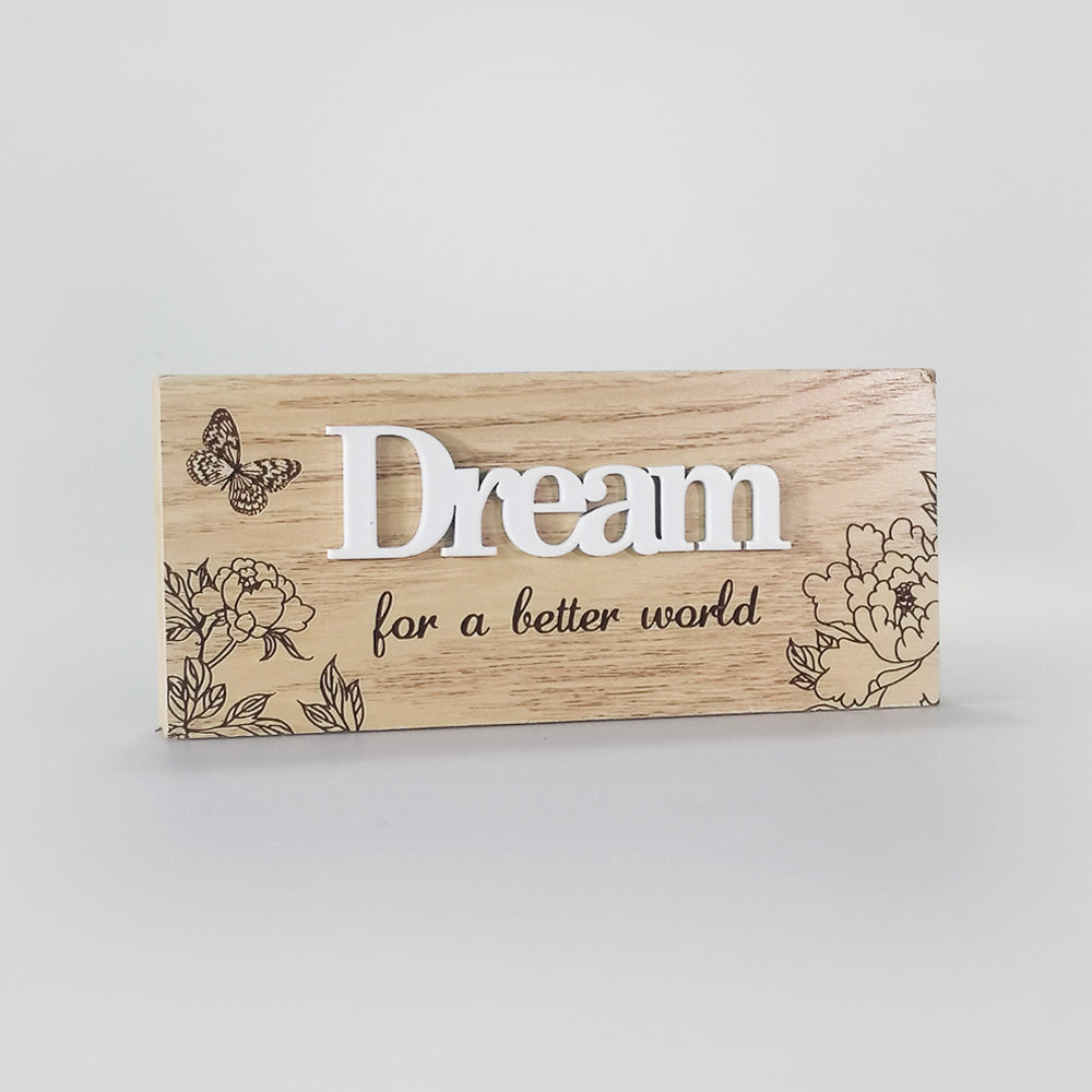 Butterfly Block Sign - 'Dream'