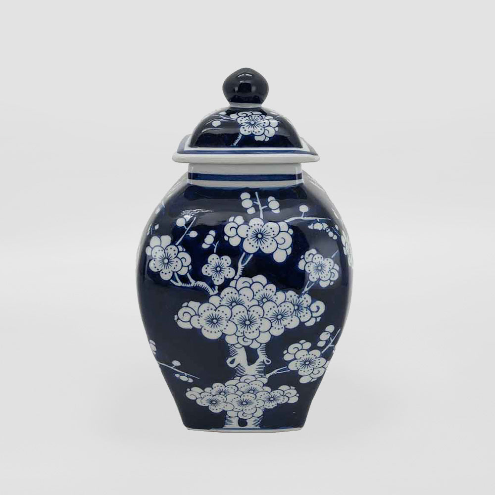 Cherry Blossom Blue Vase