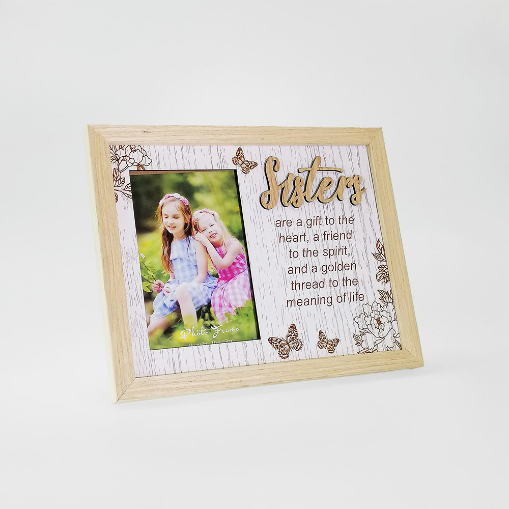 Natural 4x6 'Sisters' Frame