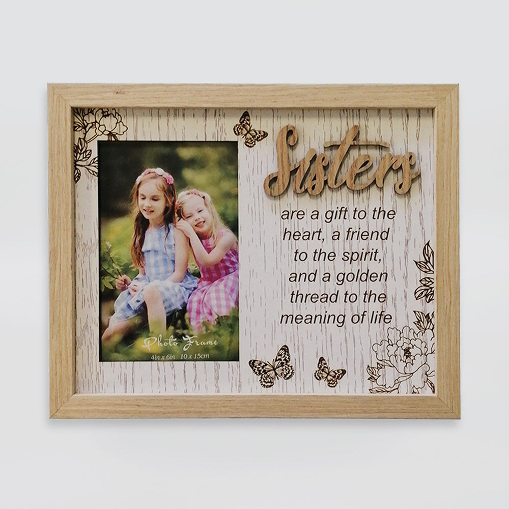 Natural 4x6 'Sisters' Frame
