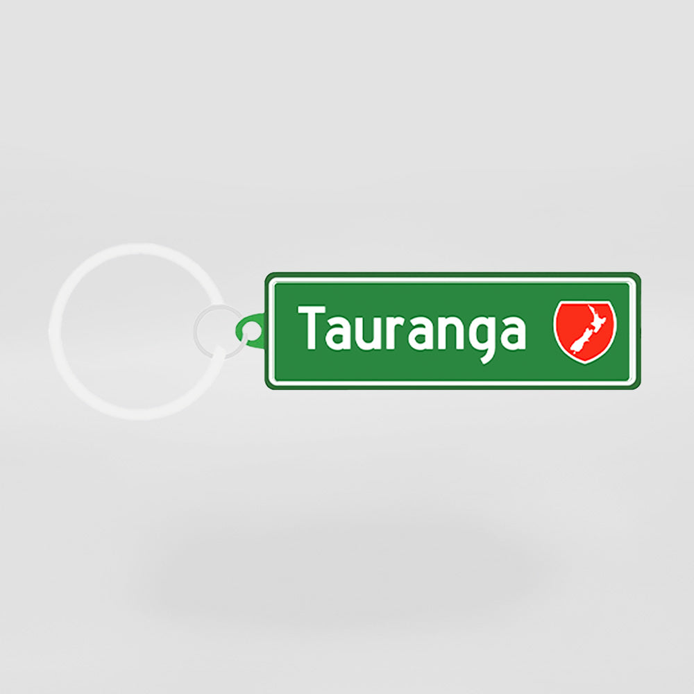 Moana RD - 'Tauranga' Road Sign Keyring