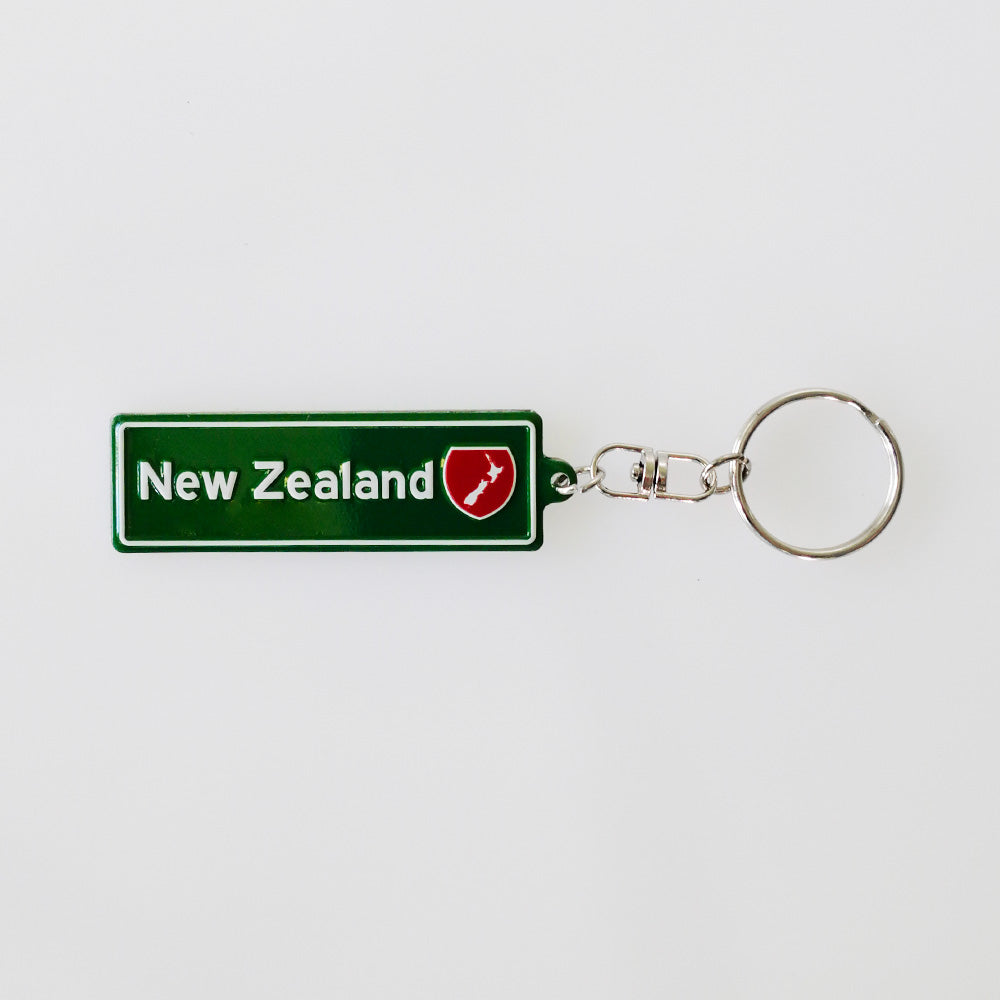 'New Zealand' Road Sign Keyring