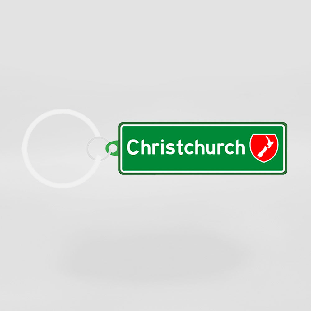 Moana RD - 'Christchurch' Road Sign Keyring