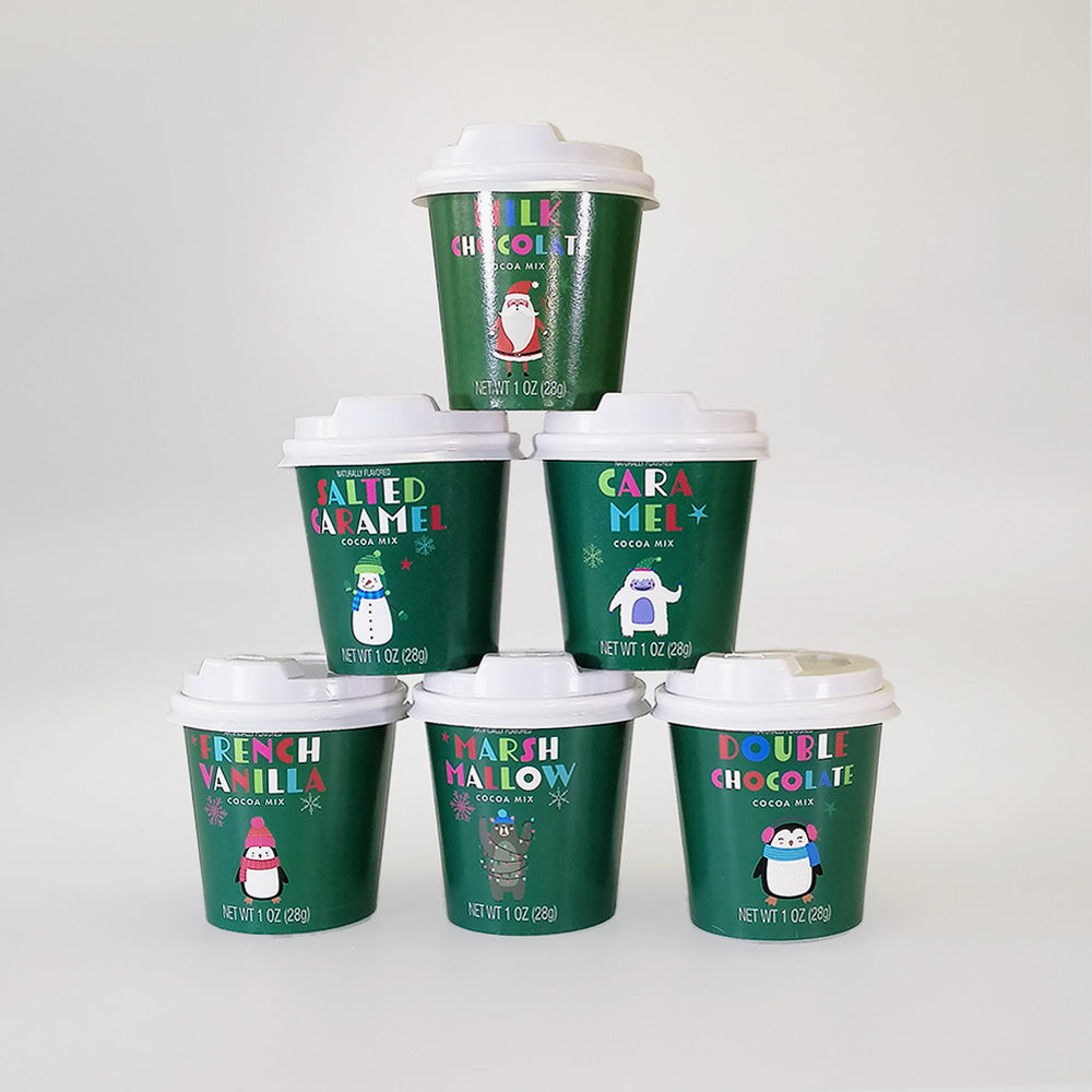 Mini Cup Xmas Cocoa Mixes - 6pk