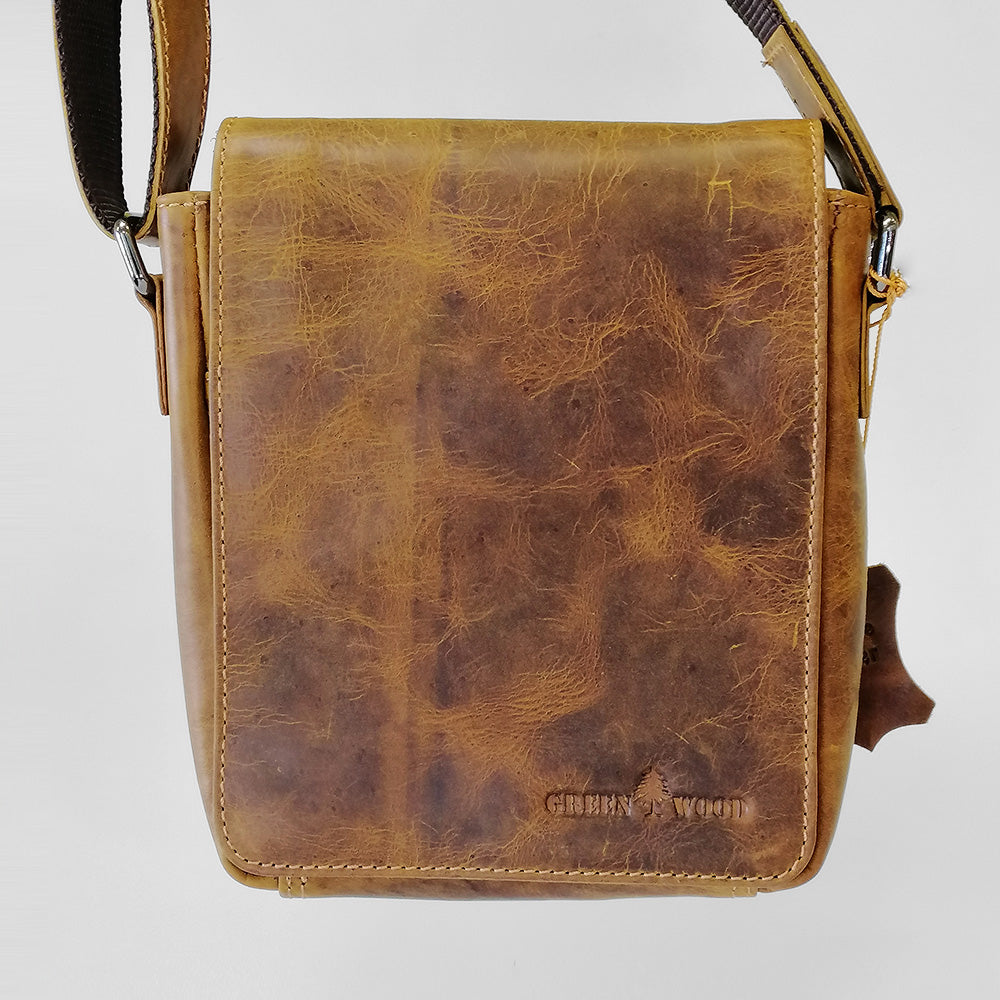 Leather Unisex Bag -  Camel