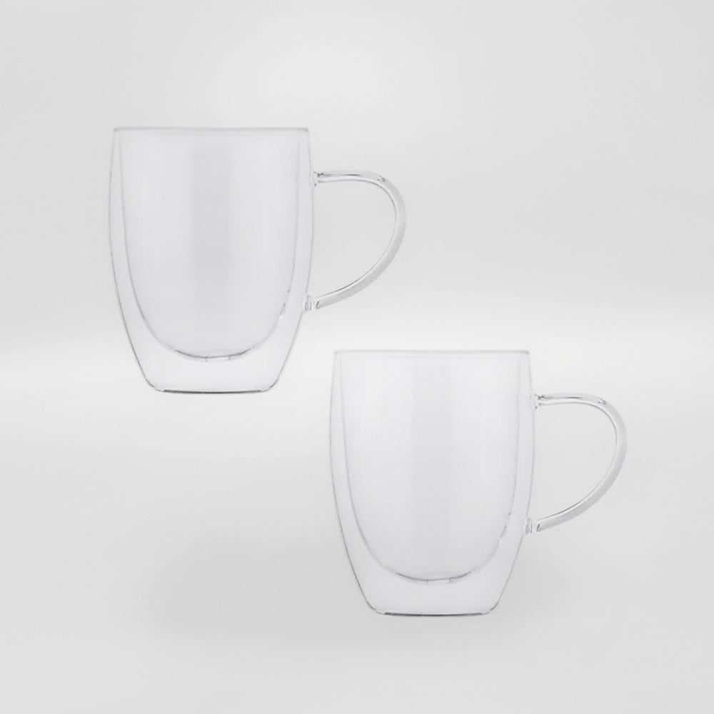 Double Wall Glass Mug Set/2