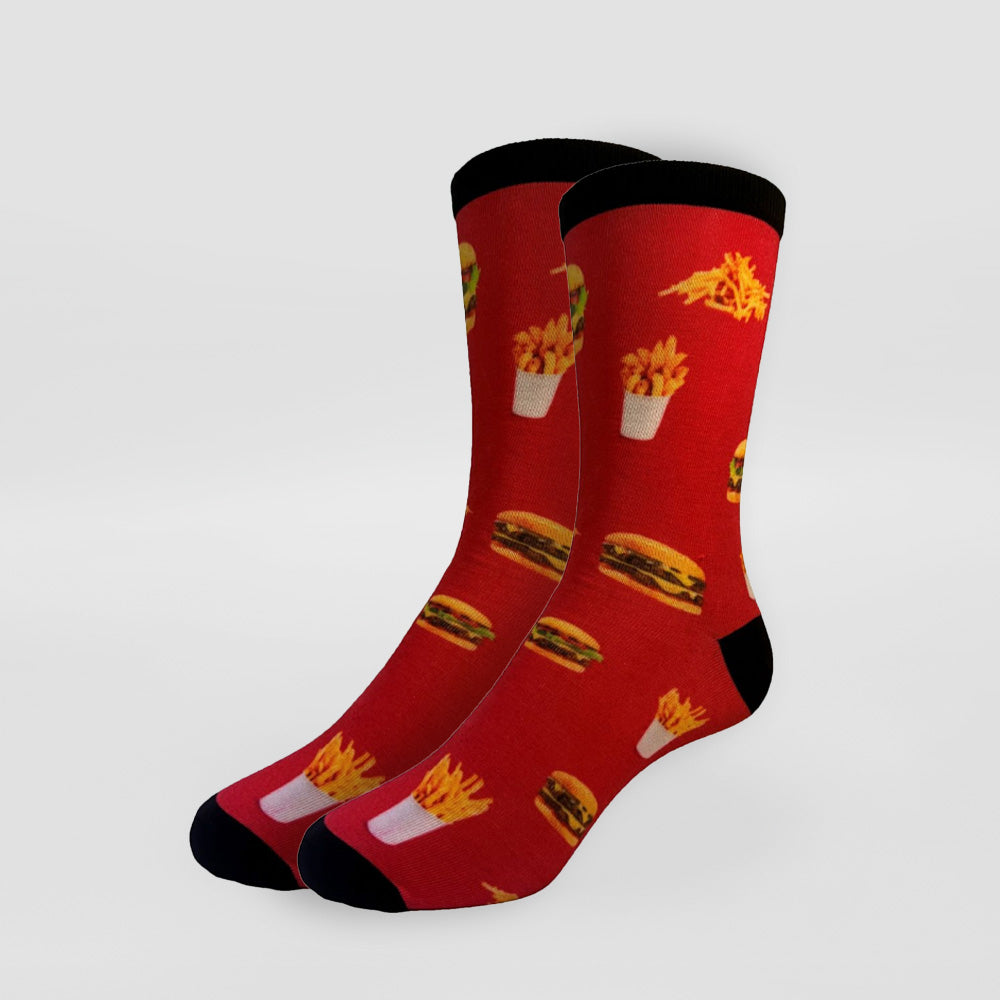 Printed Socks - Hamburger