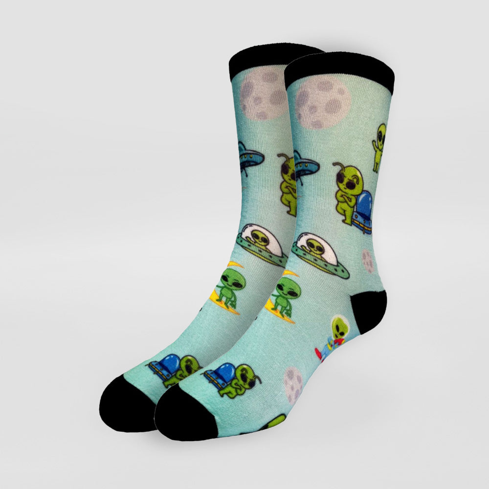 Printed Socks - Aliens