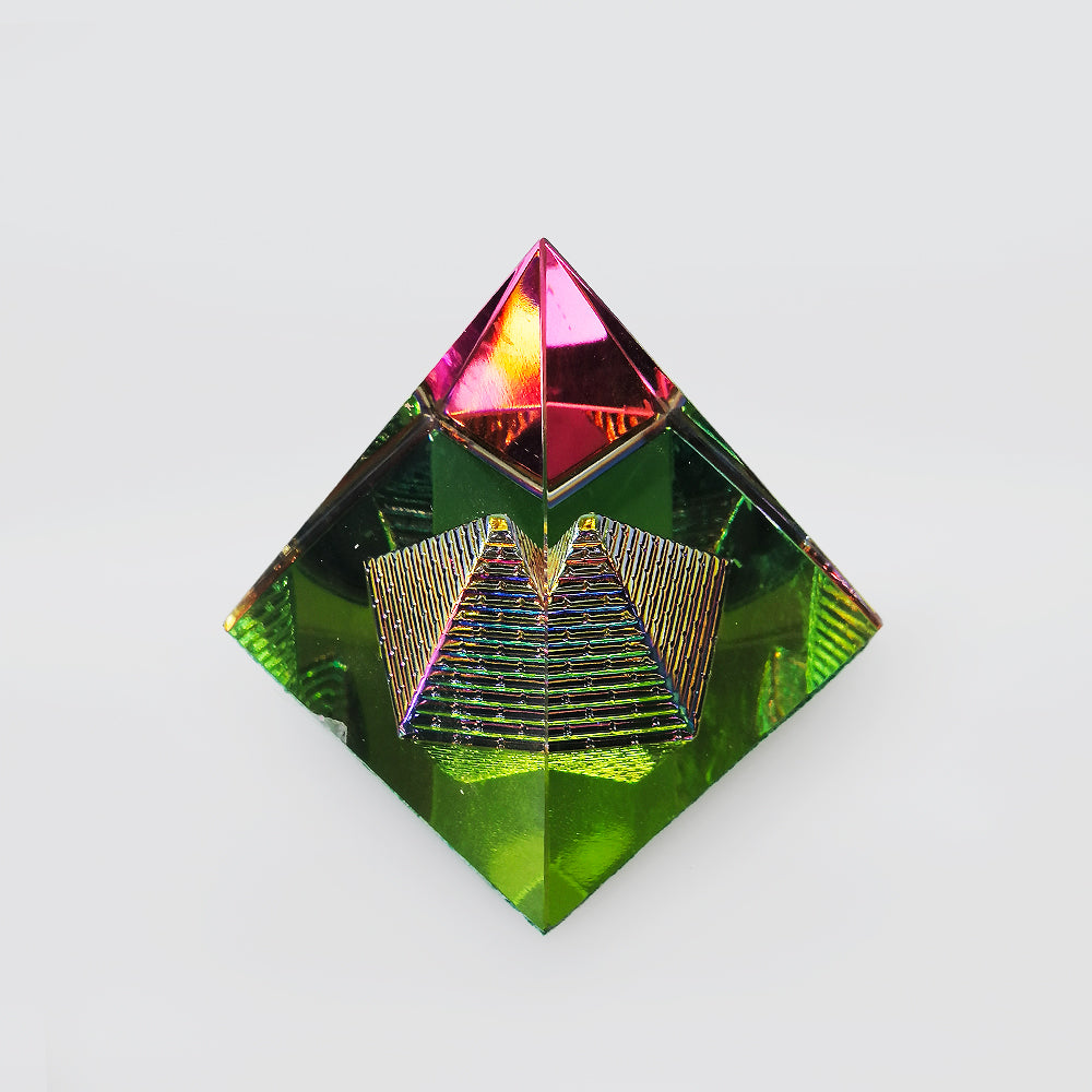 Iridescent Prism W/ Pyramid - 7cm