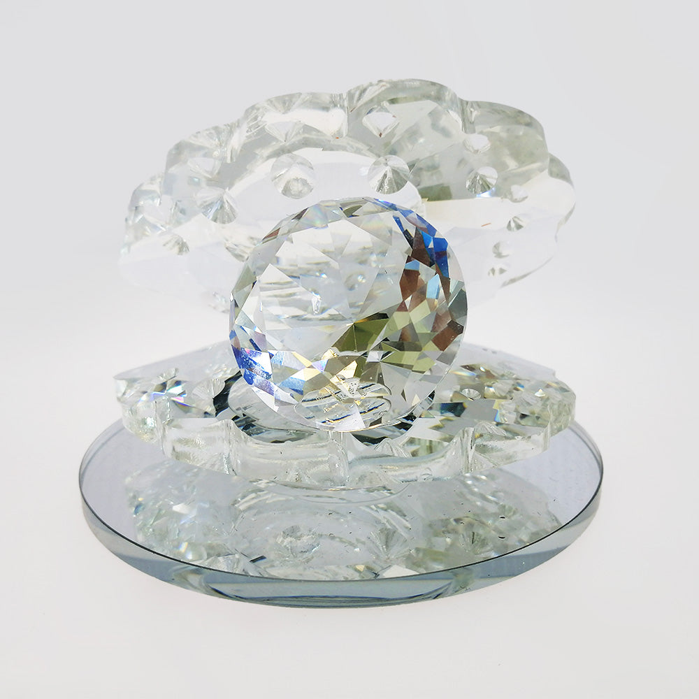 Clear Glass Oyster - 8cm