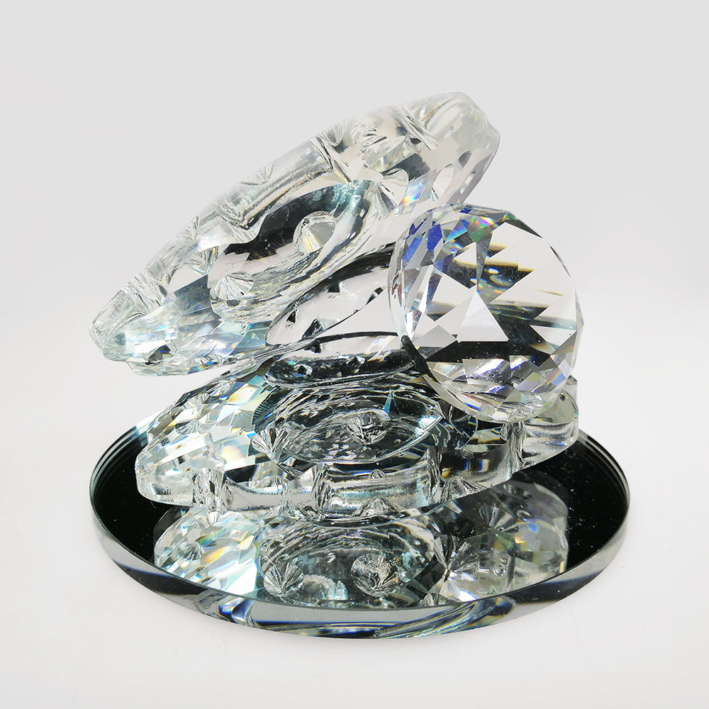 Clear Glass Oyster - 8cm