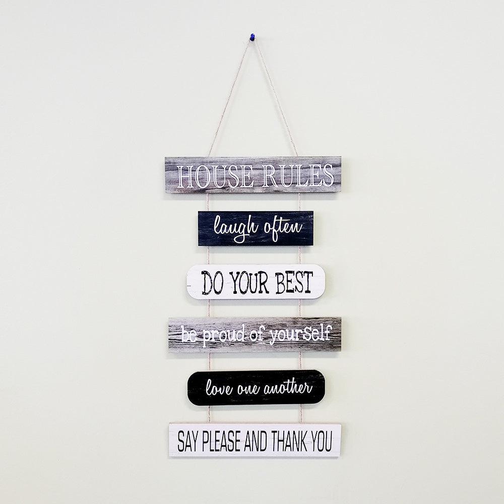 House Rules' Hanging Plaque