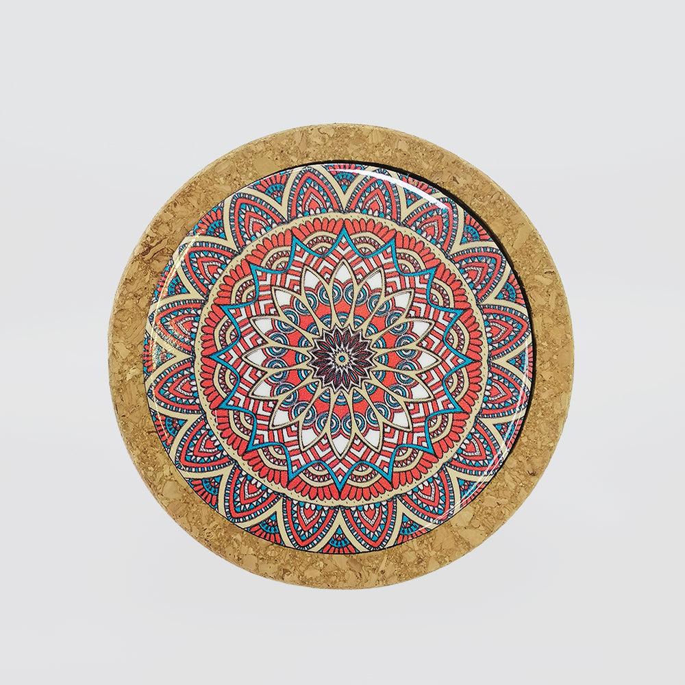 Round Morocco Cork Coasters