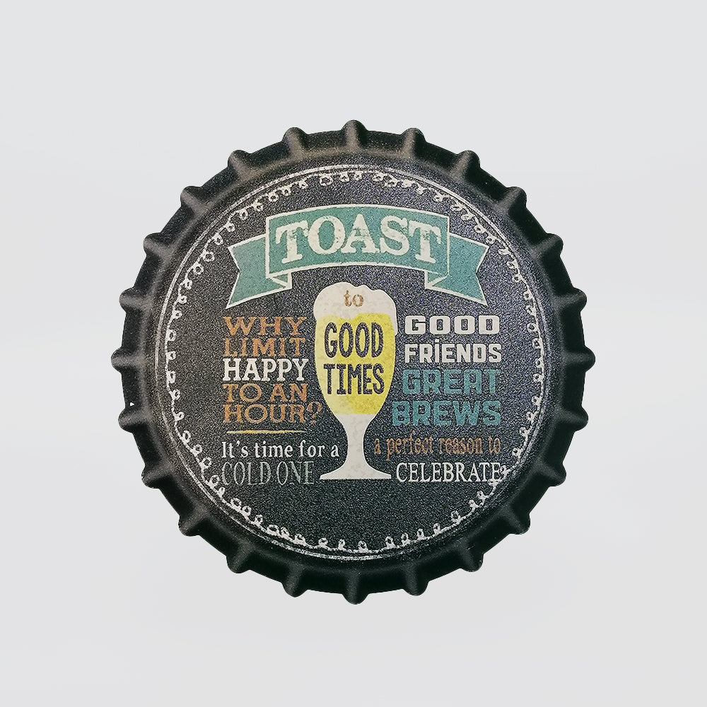 Mancave Coaster - 'Toast To Good Friends'