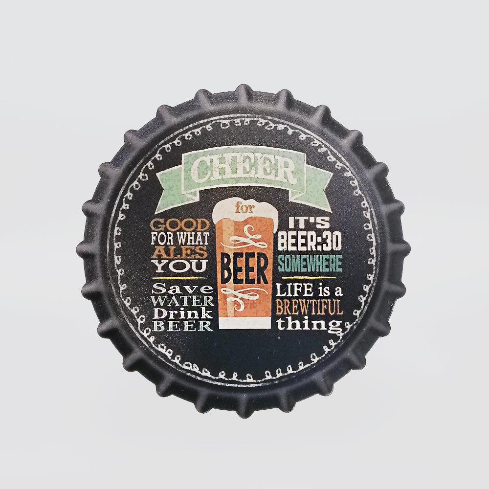 Mancave Coaster - 'Cheers For Beer'