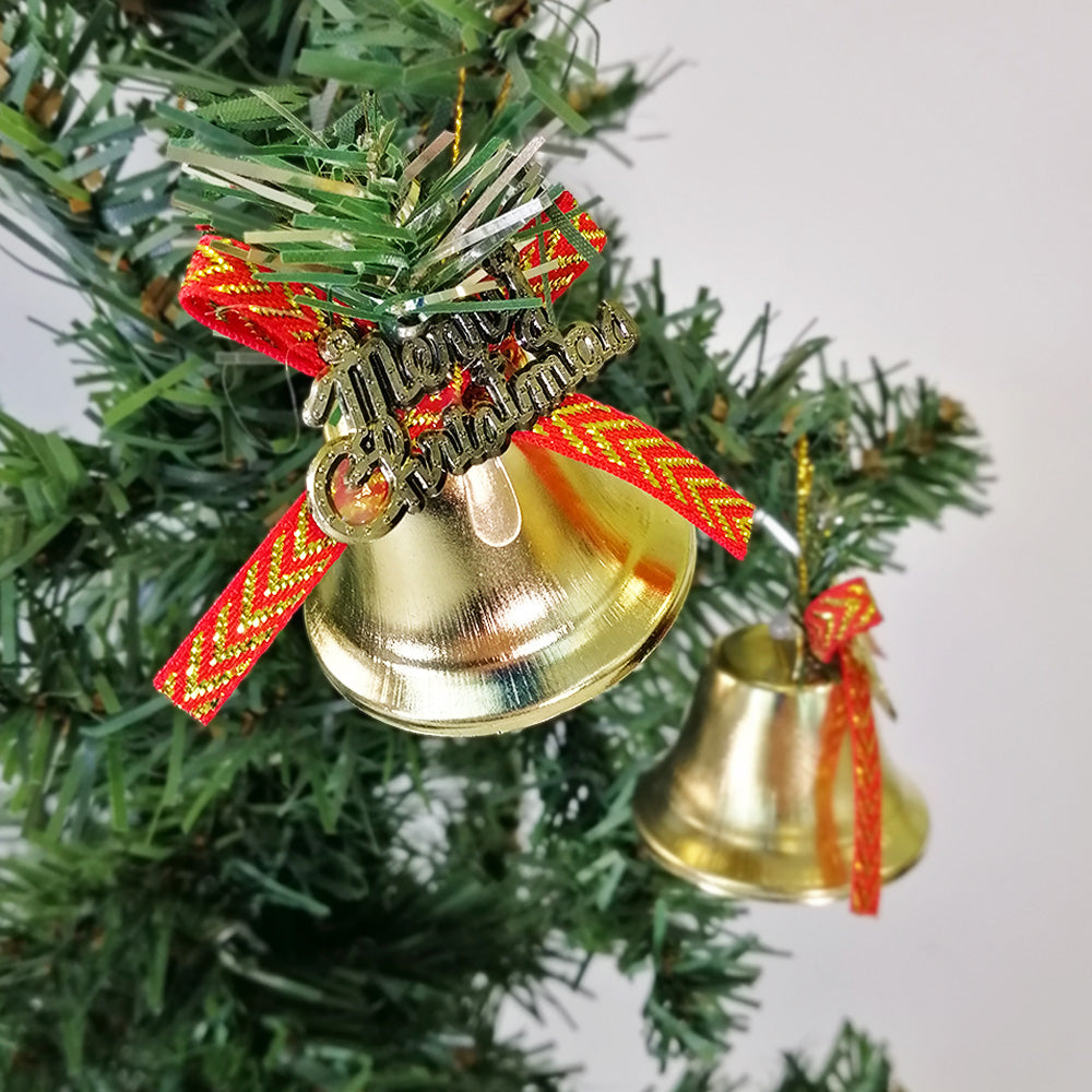 Gold Xmas Bells - 6pk