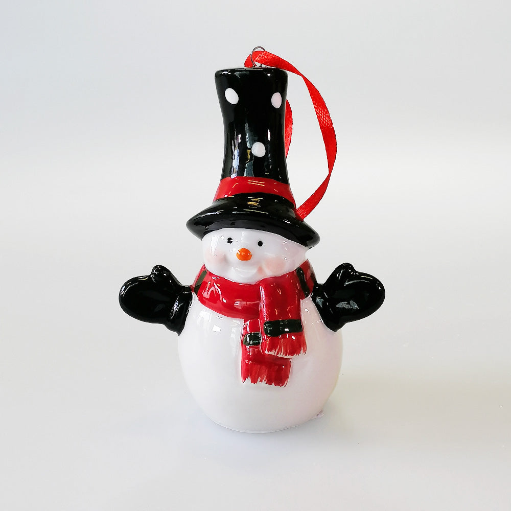 Ceramic Xmas Snowman Bauble