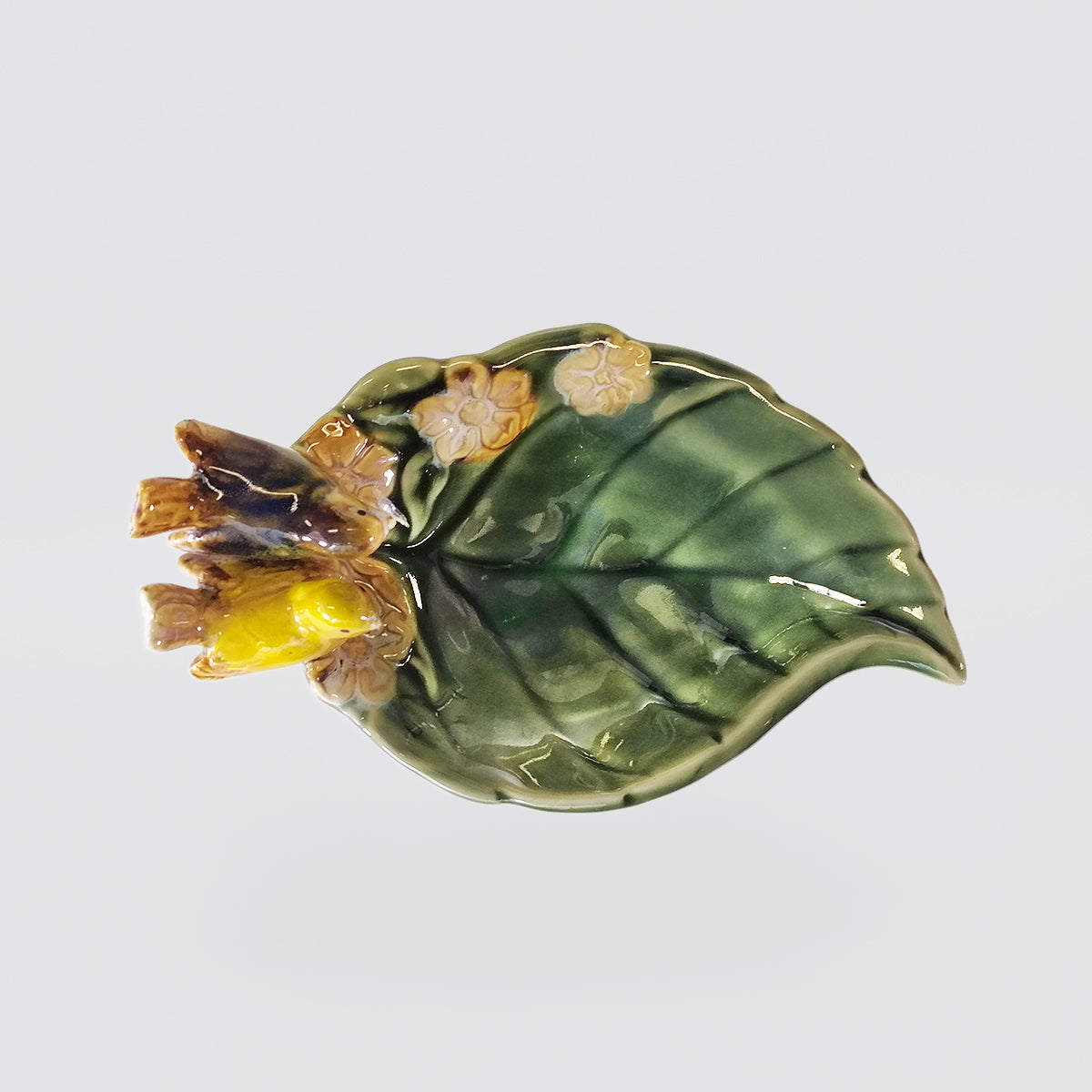 Ceramic Bird Leaf Dish - 16cm