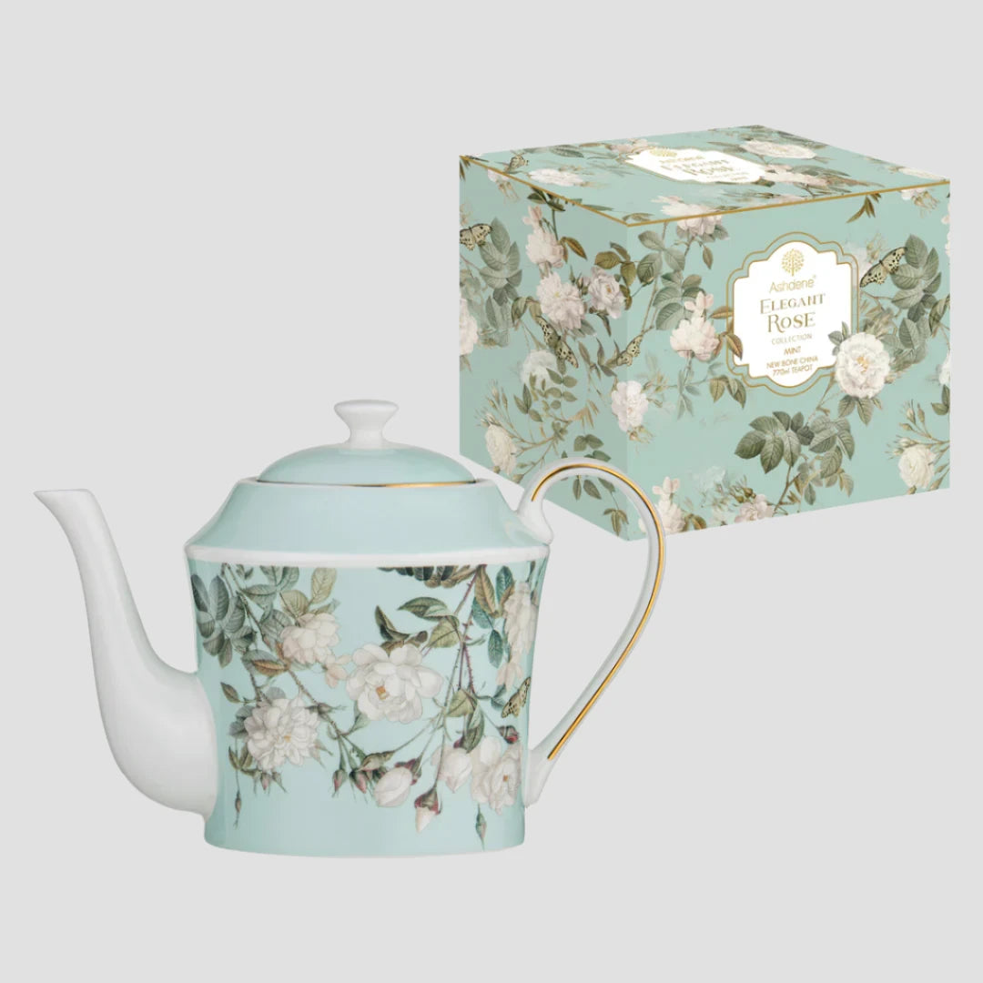 Ashdene - Elegant Rose 'Mint' Teapot