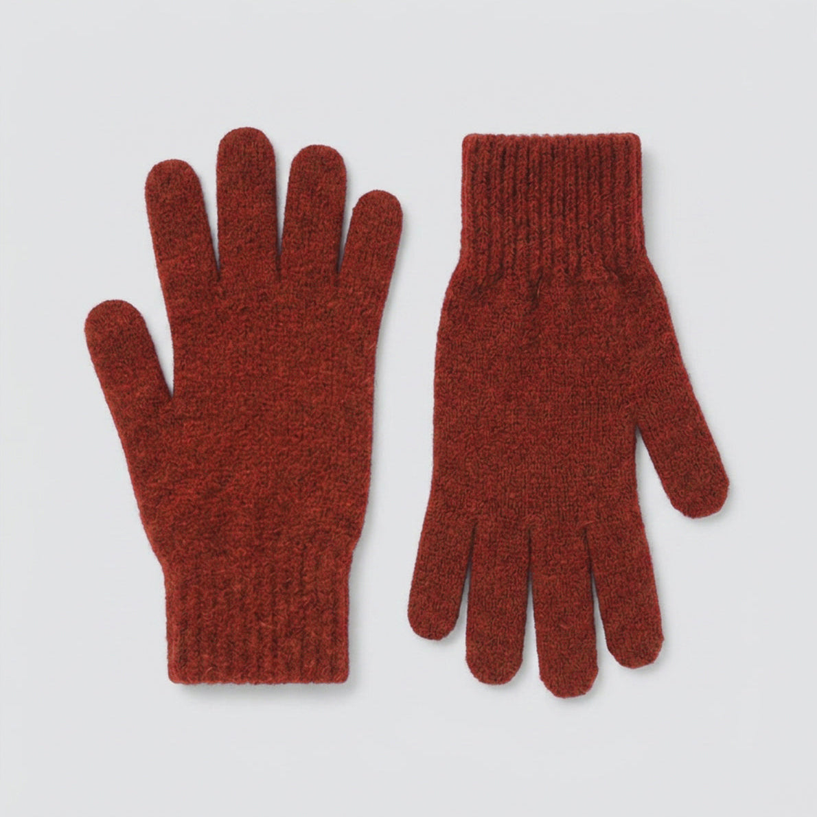 Possum Merino Gloves - Rust