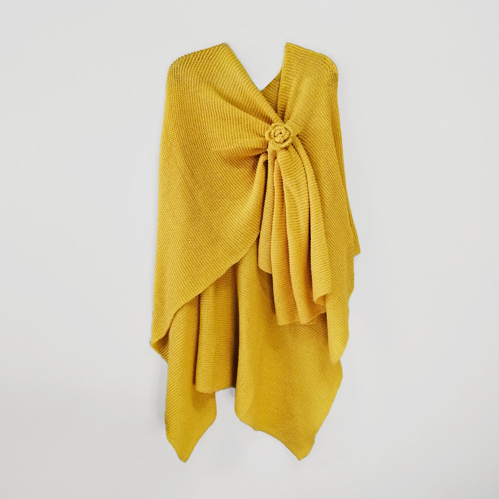 Wrap With Crochet Flower