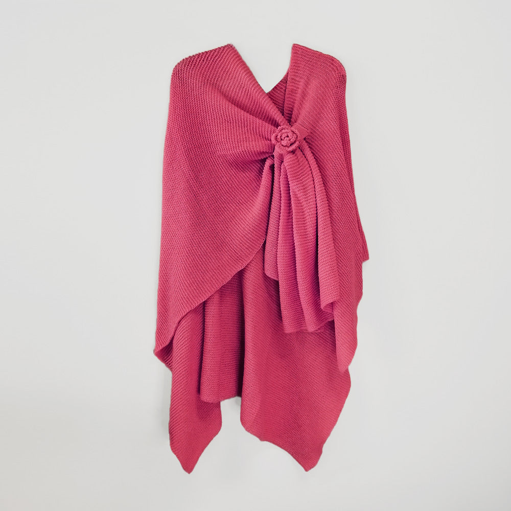 Wrap With Crochet Flower