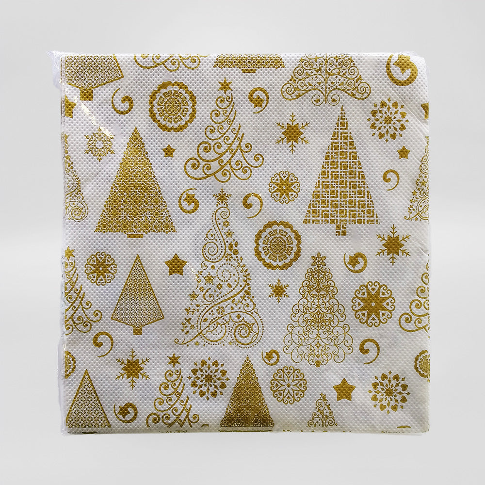 'Gold Xmas Tree' Xmas Napkins - 20