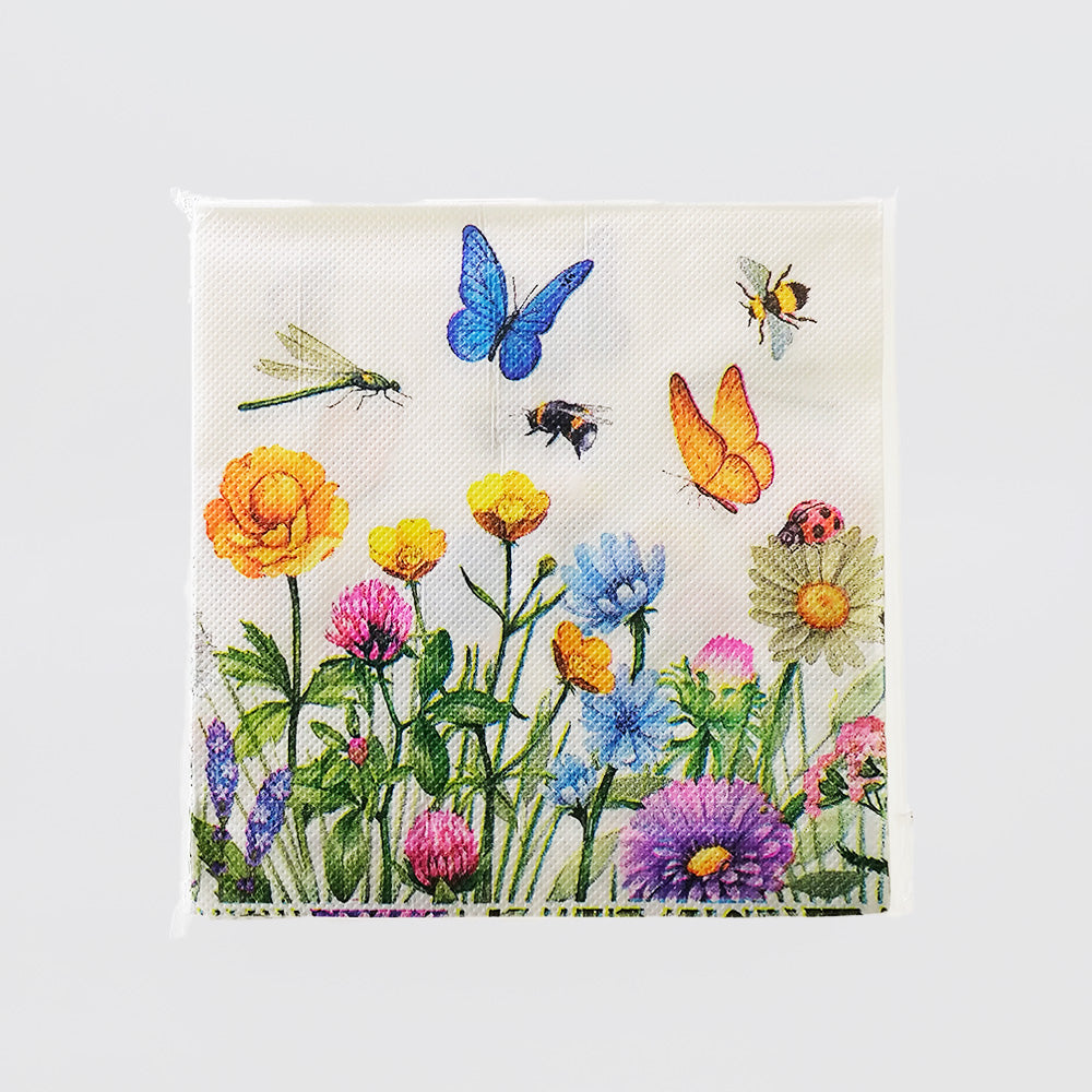 Napkins - 'Butterfly Wildflower'